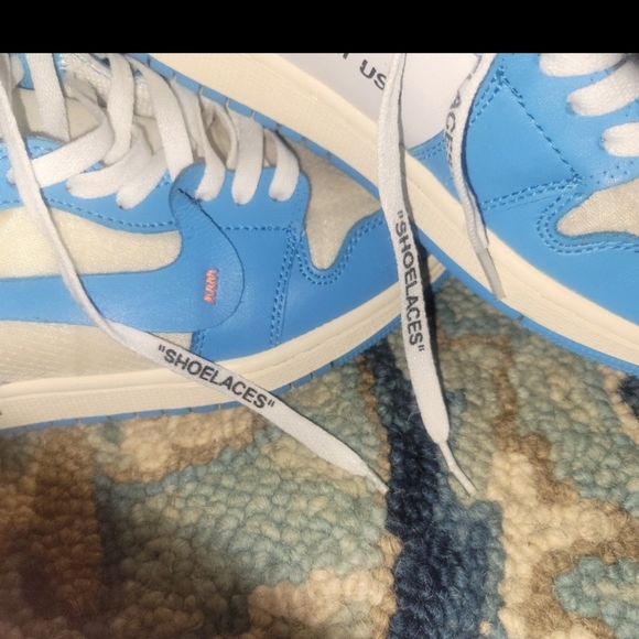 NIKE Air Jordan Retro UNC OFF-WHITE SIZE 7 Blue - Picture 9 of 10